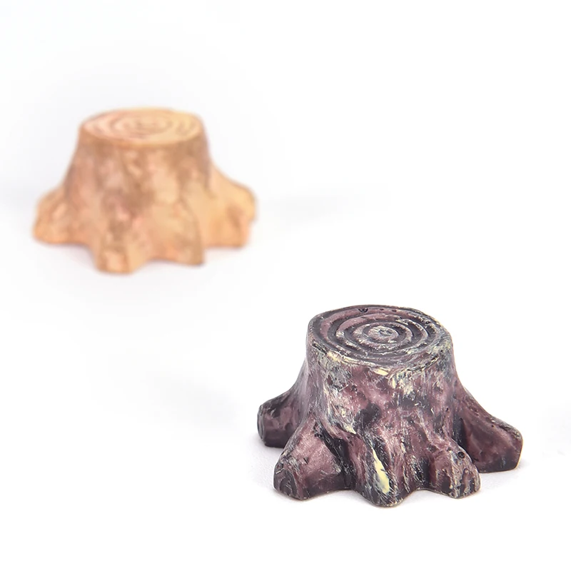 Полимерные поделки случайных цветов миниатюрное дерево мост ремесло для сада