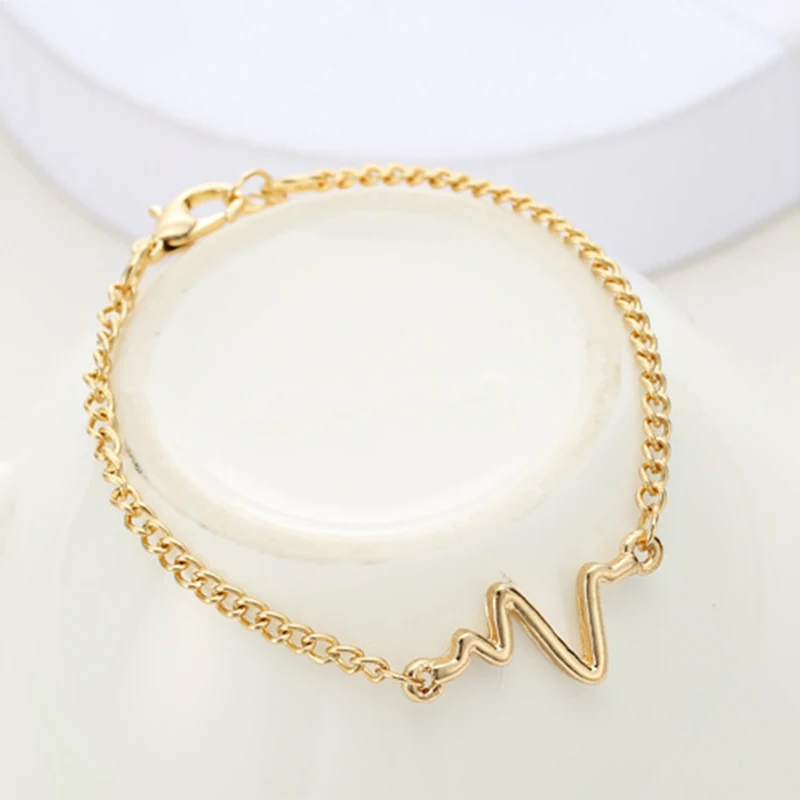 MYHFKK2019 новый корейский браслет Модный популярный простой ЭКГ мужские и женские