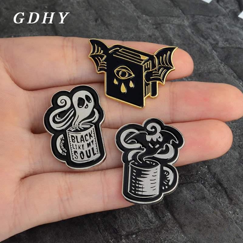 GDHY прекрасный мультфильм принт чёрной летучей мыши с клипсами Дурной глаз книга