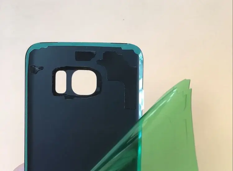 Новый стеклянный корпус задняя крышка батарейного отсека для Samsung S6 Edge / Черный
