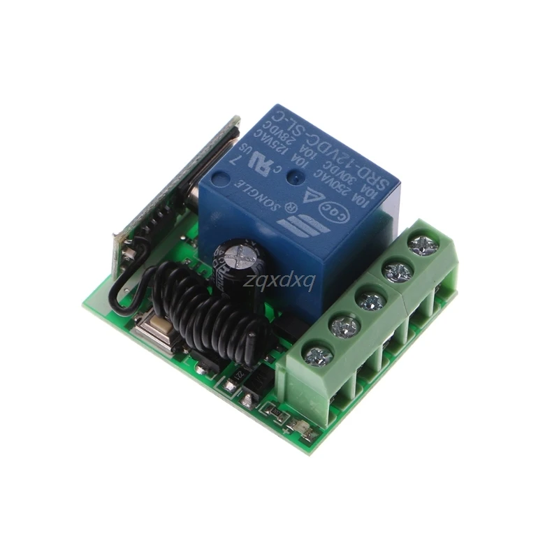 433 МГц Универсальный беспроводной пульт дистанционного управления DC 12 В 10A 1CH