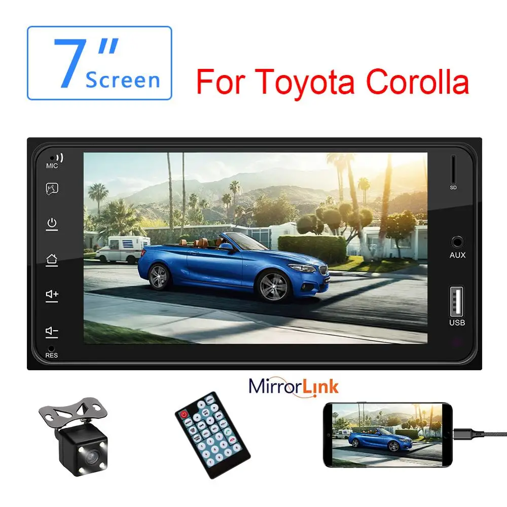 

Автомагнитола 2 Din, мультимедийный плеер с поддержкой TF, Bluetooth, 7 дюймов, с функцией Mirrorlink
