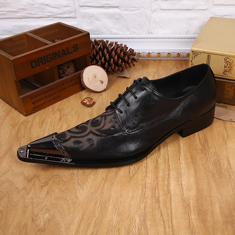 

Brogue Shoes Men Heels British Pointed High Heel Casual Shoes Dress Shoes for Men