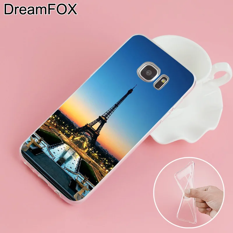 DREAMFOX L163 Fashion Tower Soft TPU Silicone Cover For Samsung Galaxy S5 S6 S7 S8 S9 S10 S11 5G S11E S10E Lite Edge Plus Case |