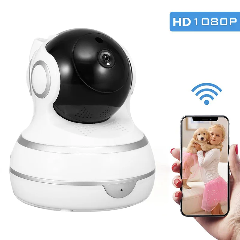 Домашняя камера безопасности WiFi 1080P HD Беспроводная наблюдения с ночным видением
