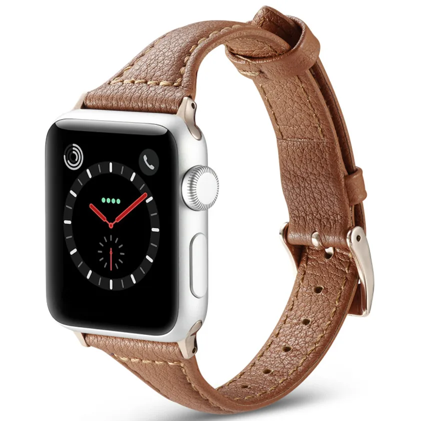 Кожаная Петля для iWatch 4 5 40 мм 44 спортивный ремешок Apple watch 42 38 Series 1 2 3 браслет