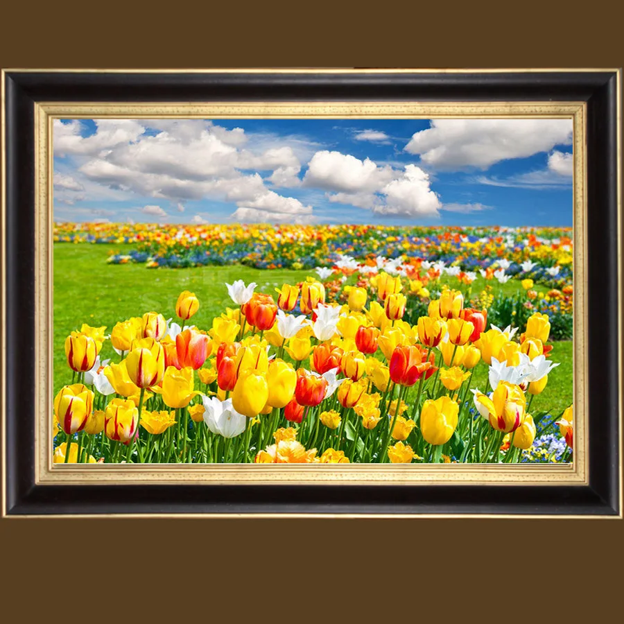 LaoJieYuan DIY diamond painting tulips flowers handmade crystal embroidery art crafts supplies home decoration daimond | Дом и сад