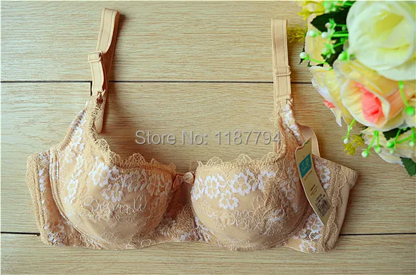 Привлекательный женский кружевной бюстгальтер с вышивкой и большой чашкой 34 36 38
