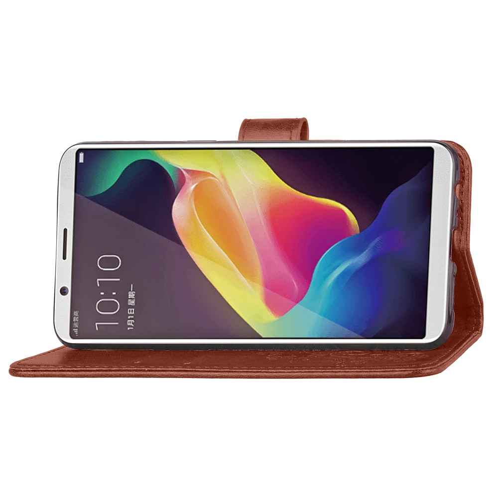Роскошный кожаный PU для OPPO R11S чехол 6.01 дюймов кошелек Силиконовая задняя