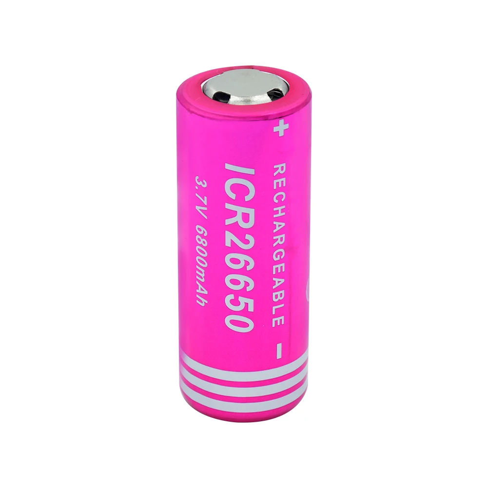 1 PCS 26650 литиевая батарея 3,7 V 6800mAh перезаряжаемые батареи Замена питания батареи высокого разряда для светодиодный фонарик - Цвет: 1 PCS