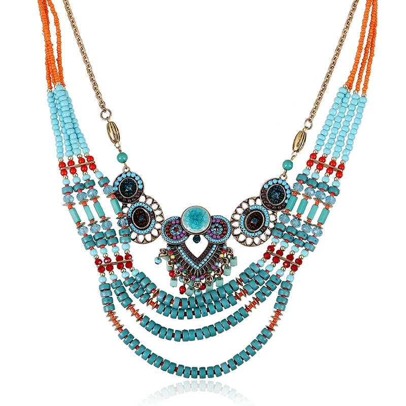 2016 Latest Jewelry Fashion New Arrival Pendants &amp Necklaces Bohemia style Big Luxury Statement Necklace for Women | Украшения и
