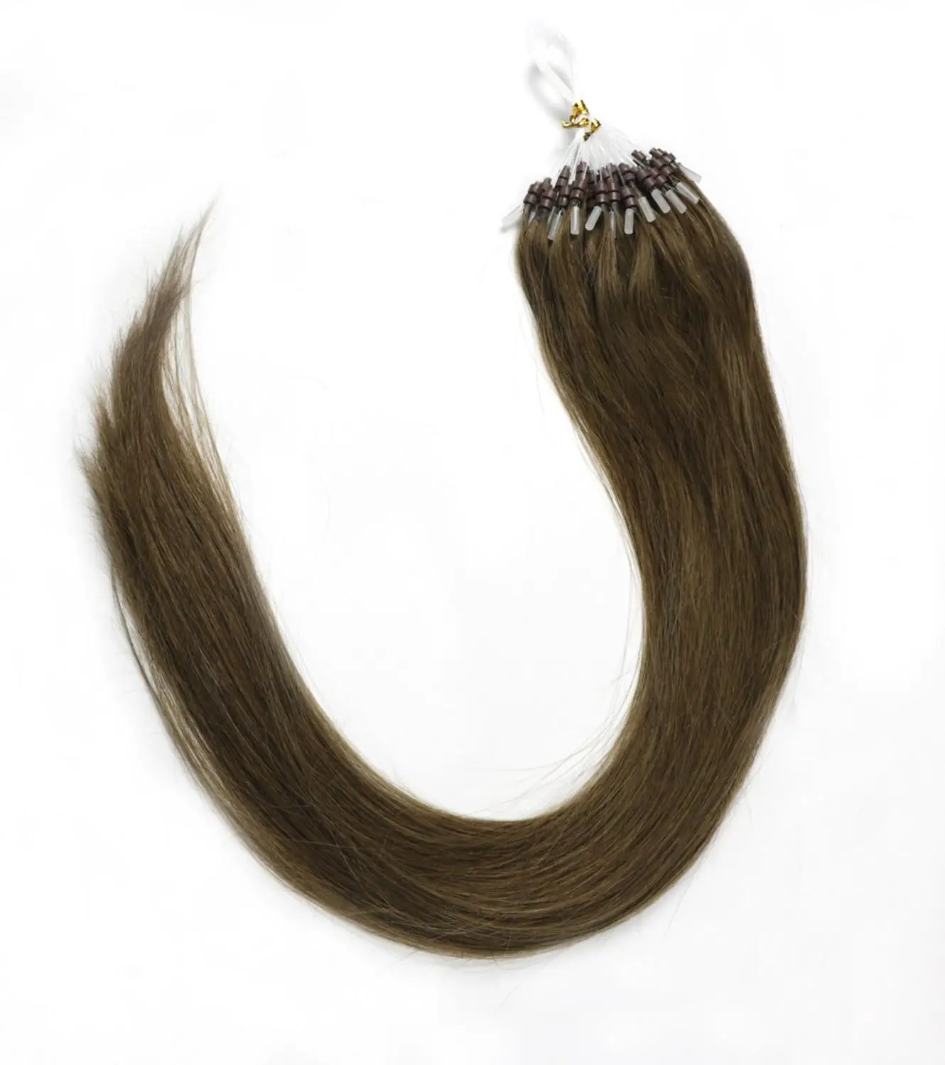 ZZHAIR 1 г/локон 1"-22" Искусственные волосы одинаковой направленности Петлевое микрокольцо волосы человеческие волосы для наращивания капсулы кератиновые волосы из бисера 50 шт/упаковка - Цвет: #8