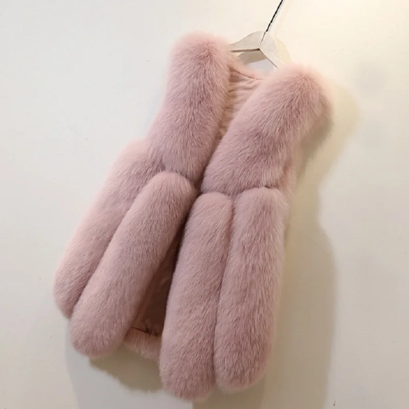 

Autumn Women Thick 2021 XXL Size Faux Fur Gilet Shaggy Cardigan Furry Vest Manteaux Femme Faux Fur Vest Winter Clothes Women