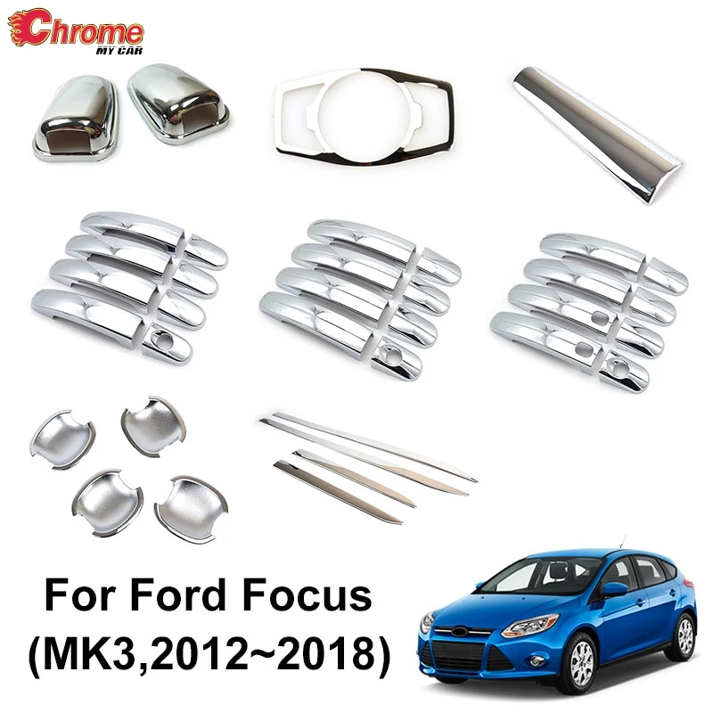 Для Focus 3 MK3 2012 2013 2014 2015 2016 2017 2018 хромированная дверная ручка корпус формовочная