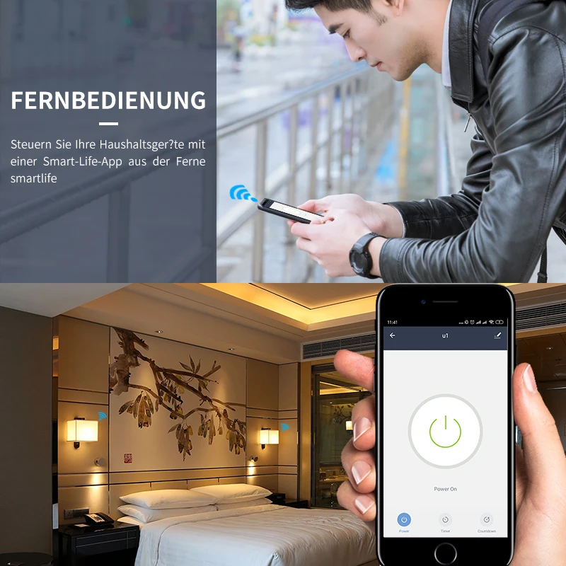 Wi Fi Smart Plug 10A синхронизация небольшой wifi умная розетка домашний туя умный