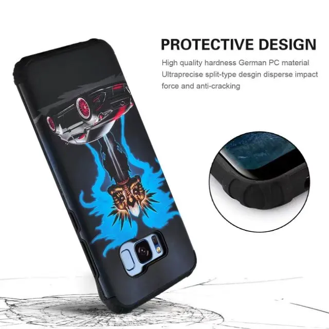 Heavy Armor Case Hybrid 2 IN 1 TPU + PC Car Series for Samsung Galaxy S7 edge S8 Plus For iPhone 5S SE 6 6S 7 |