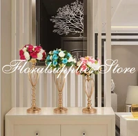 2019 new flower vases candle holders rack stands wedding decoration road lead table centerpiece pillar party event candlestick