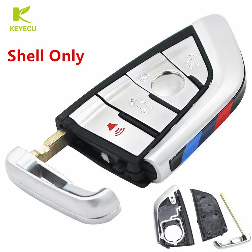 Запасной необработанный смарт ключ KEYECU с дистанционным управлением чехол 3 + 1