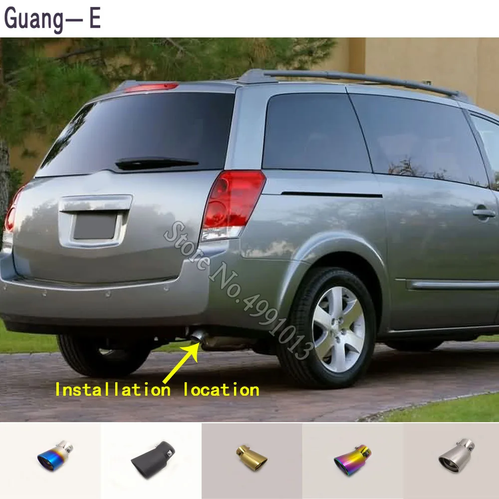 Наклейки на автомобиль для Nissan Quest 2005 2010 накладка глушитель наружная заднюю трубу