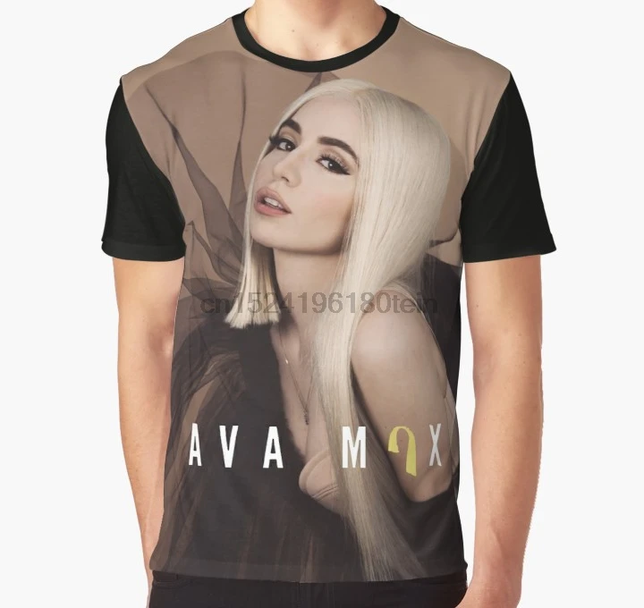 Футболка с объемным принтом для мужчин забавная футболка Selasa Ava Max Tour 2019 большого