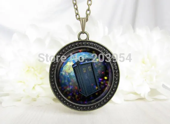 Стимпанк ручная работа фильм Доктор Кто красный восемь ожерелье 1 шт./лот