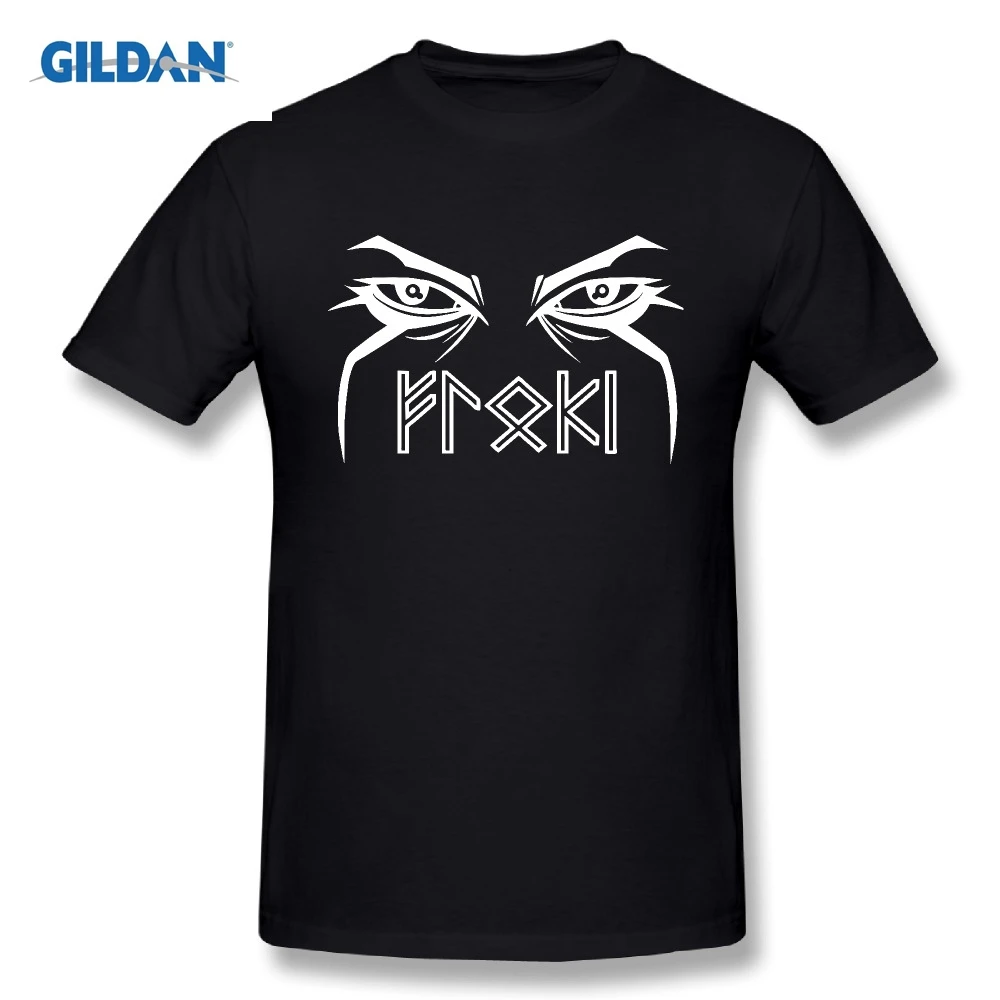 Футболки Осень Floki Vikings Pagan Runes Valhalla Мужская футболка с круглым вырезом и короткими