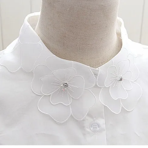 Новый модный элегантный дамский галстук с бабочкой кружевная рубашка воротником