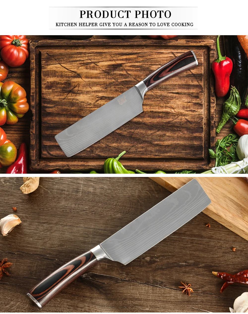 XYj 7 дюймов шеф повара Ножи Кухня японский мясника нож для нарезки мяса овощей