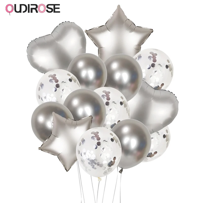OUDIROSE 14 шт./лот круглый латексный конфетти из розового золота воздушные шары для