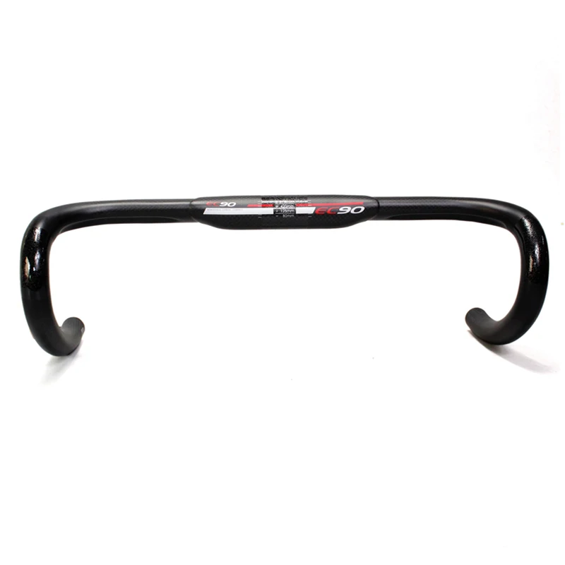 

EC90 Newest 1 pc Carbon Fiber Road Bike Handlebar Matt black curved grooves Drop Handle Bars 3K Matt Black 31.8*400/420/440mm
