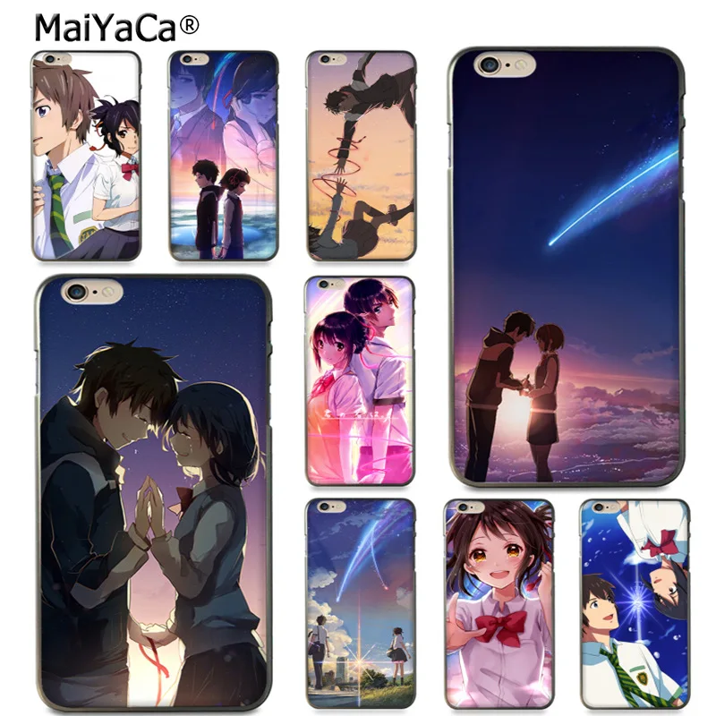 MaiYaCa аниме ваше имя Kimi no Na wa Модный Роскошный чехол для телефона iPhone 8 7 6 6S Plus X 5S 12pro