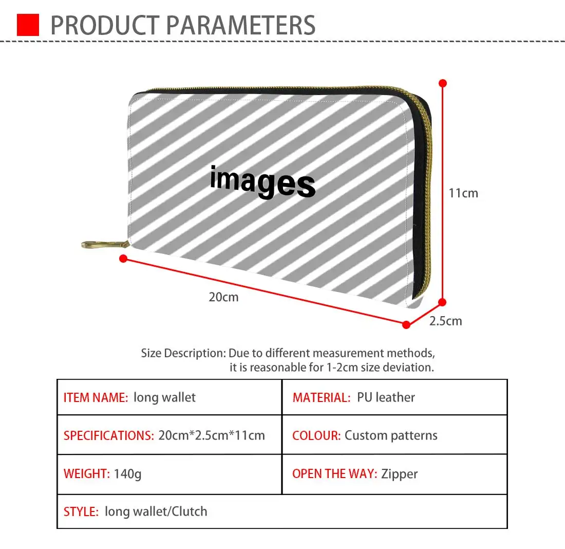 FORUDESIGNS/коргис с принтом женские длинные кошельки и бумажники из искусственной