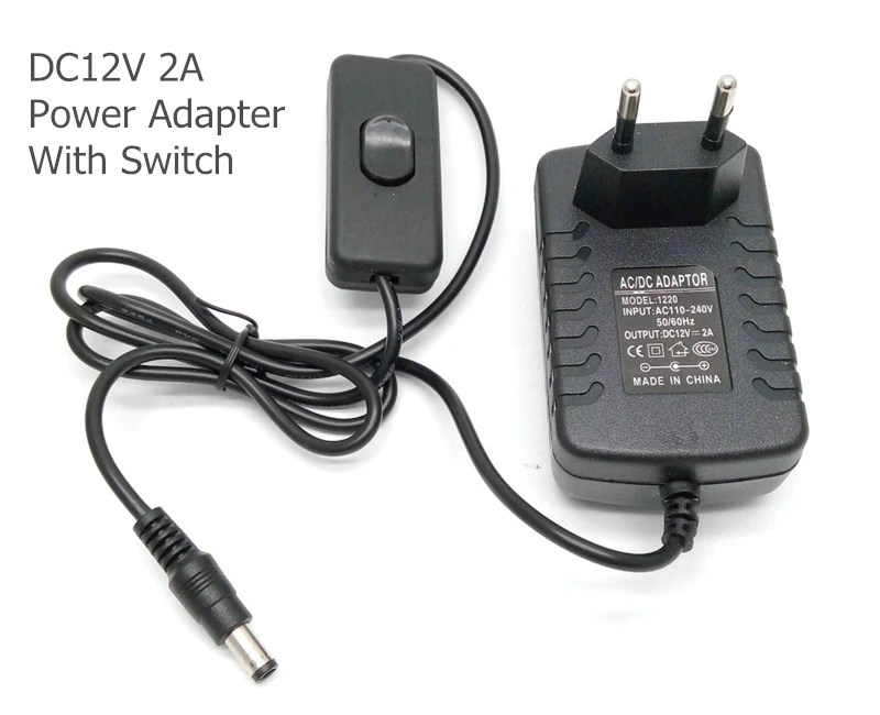 Светодиодная ленсветильник IP20/IP65 водонепроницаемая с переключателем 5 м|adapter