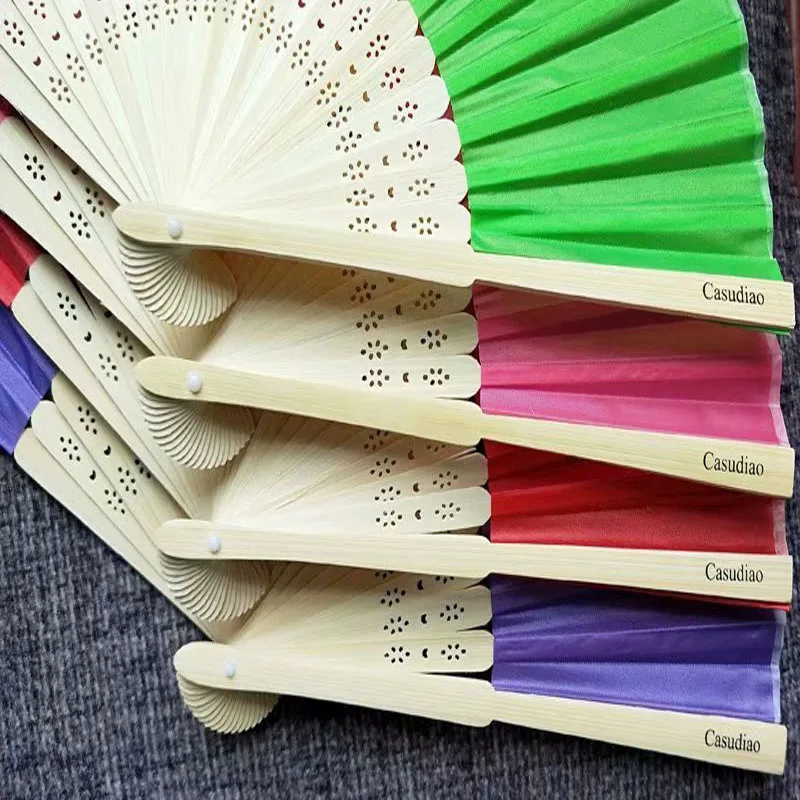 Бесплатная доставка 100 шт. персонализированный роскошный Шелковый веер в
