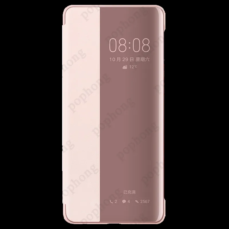 Pink Официальный huawei P30 Pro Чехол Smart View из искусственной кожи флип-чехол huawei P30 Pro Чехол huawei P30 чехол для телефона Funda - Цвет: Pink