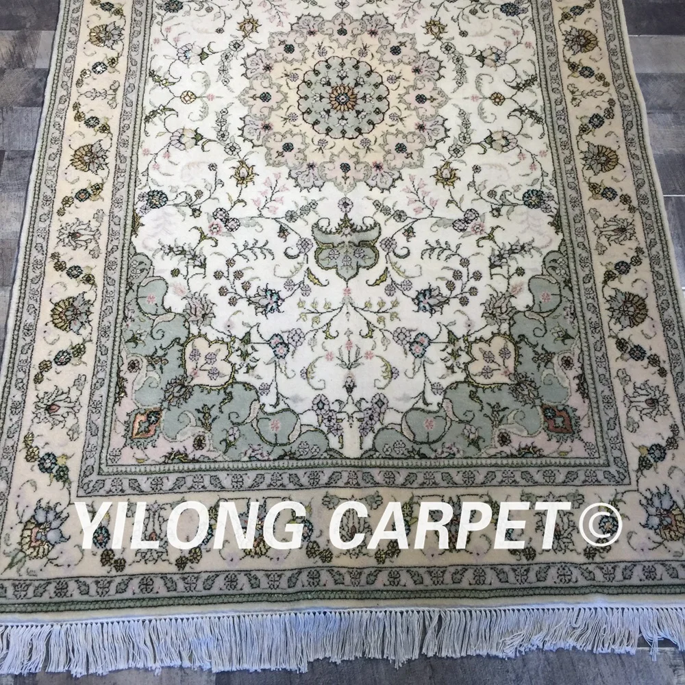 Yilong ковер 4 &quotx 6&quot ручной вязки шерсть шелк персидский Восточный домашний