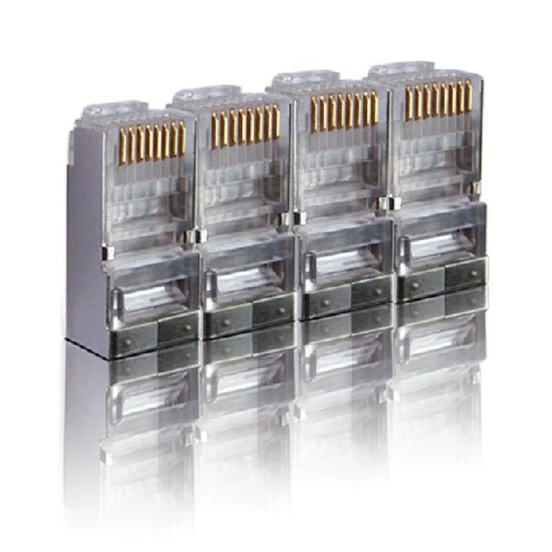 Модульный сетевой разъем RJ45 CAT5E 8 P8C 5 шт. ironlad ядер с золотым покрытием | Компьютеры