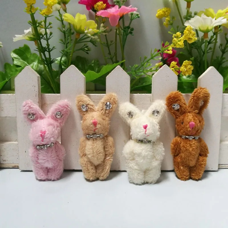 100 шт./лот 6 см мини-шарнирный кролик плюшевые игрушки животное для свадьбы
