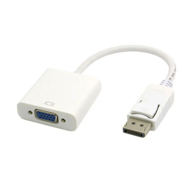 Новый DP display port Source to VGA охватывающий утопленный разъем монитор кабель проектора