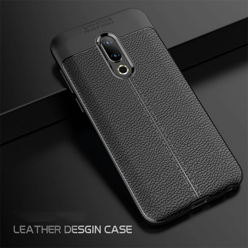 Глобальная версия Чехлы для Meizu 16th/16th Plus роскошные кожаные Силиконовые Мягкий ТПУ