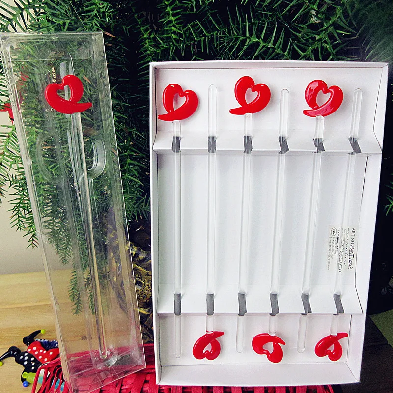 

Buy 6 get 1 hand made murano glass U.S.A flag Pattern decoration swizzle stick birthday party glass cocktail shaker set
