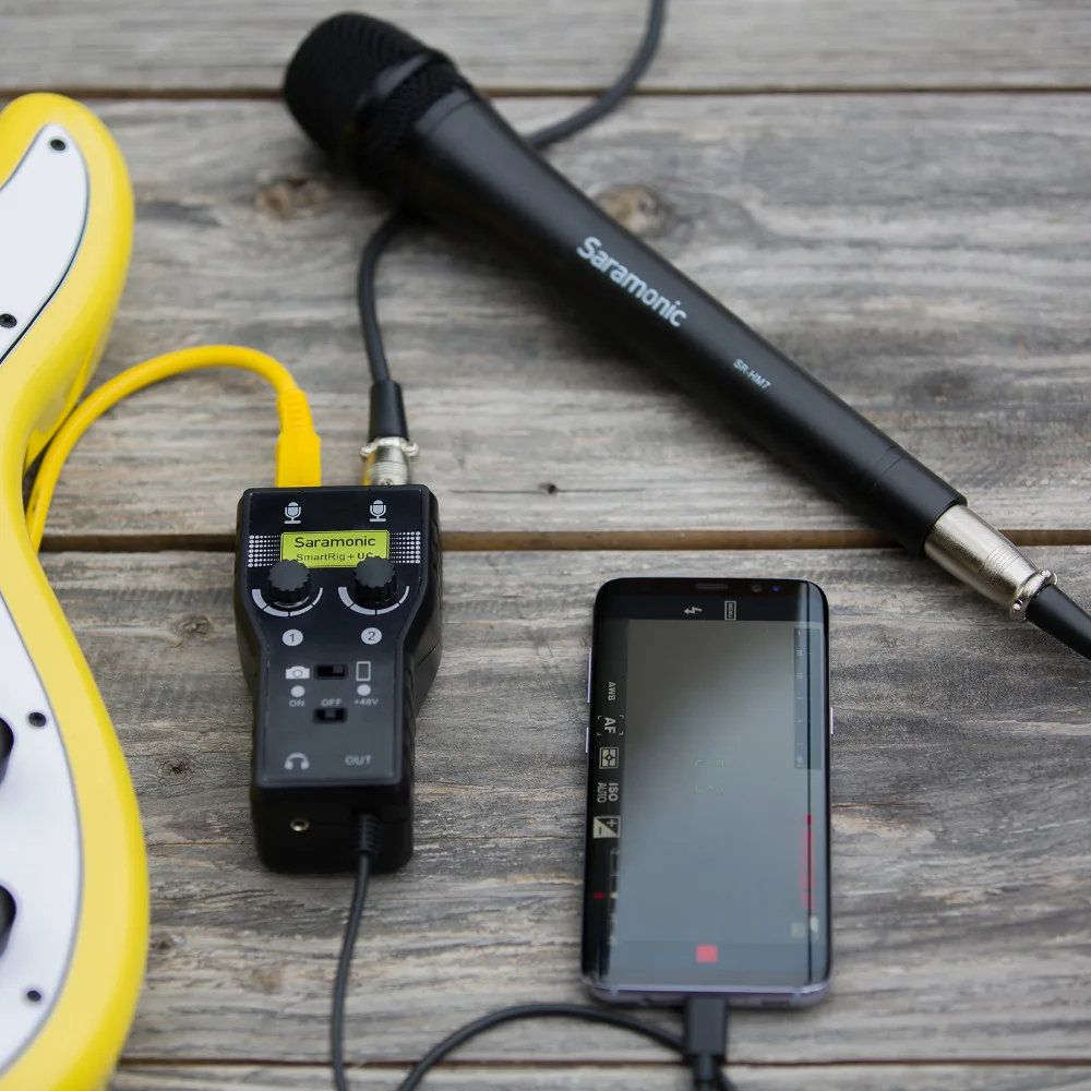 Saramonic SmartRig + UC 2 трек XLR и 3 5 мм микрофонный микшер гитара аудио Интерфейс для Тип usb C