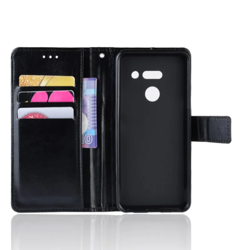 Для LG G8 ThinQ случае Роскошные кожаные флип чехол для телефона с функцией подставки