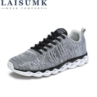 2020 laisumk newest summer style lightweight men walking mesh casual shoes casual ladies lace up flat shoes