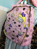 card captor sakura canvas backpack school teenagers student book travel laptop girl boys bags rucksack