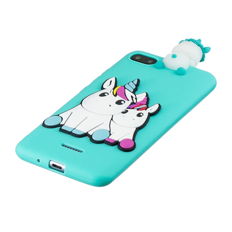 Redmi 6A Case for Xiaomi Cover 3D Patch Dog Unicorn Panda Silicone on Funda Xiomi 16 32 GB | Мобильные телефоны и