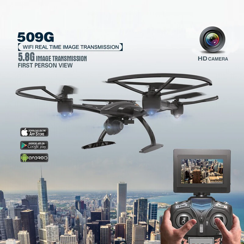 JXD 509 г 5.8 Г FPV-системы высокого режим удержания RC Quadcopter с 2.0MP HD Камера 6 Ось вертолет