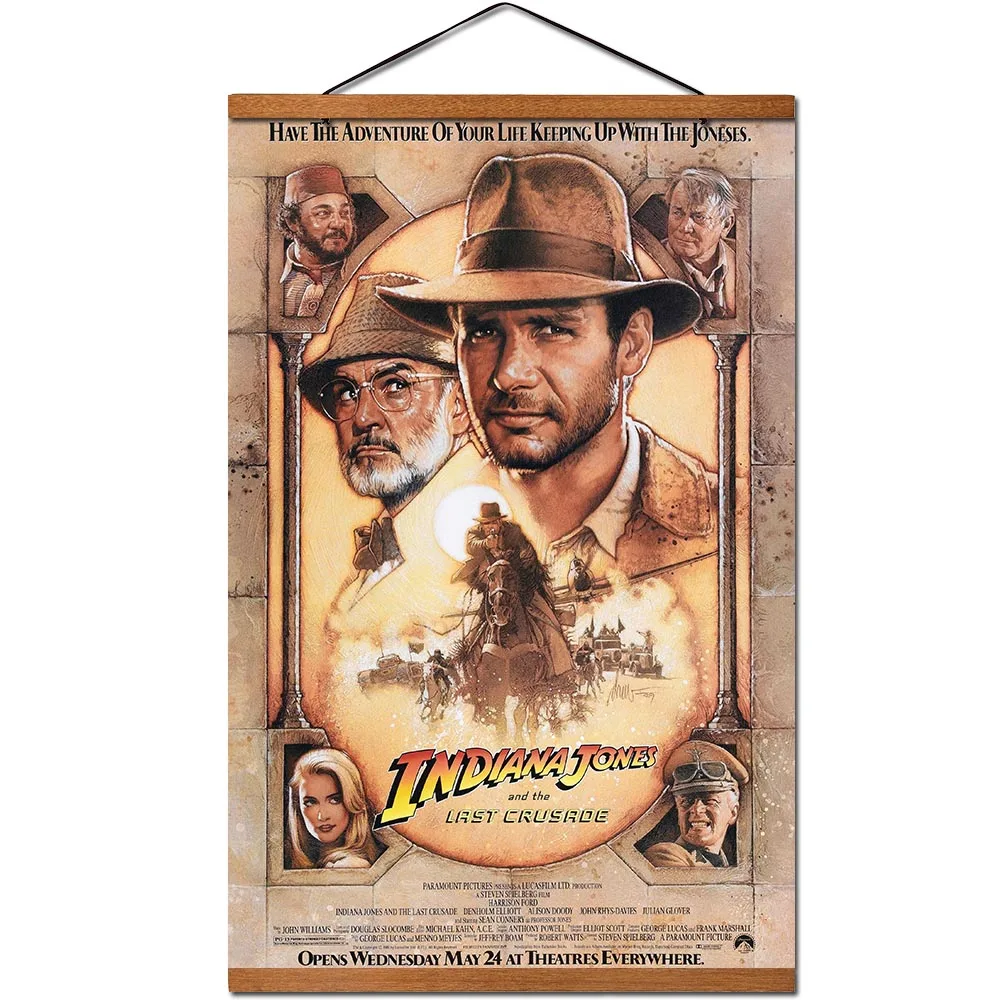 Индиана Джонс и последний крестовый постер висячий прокрутка Холст Картина с