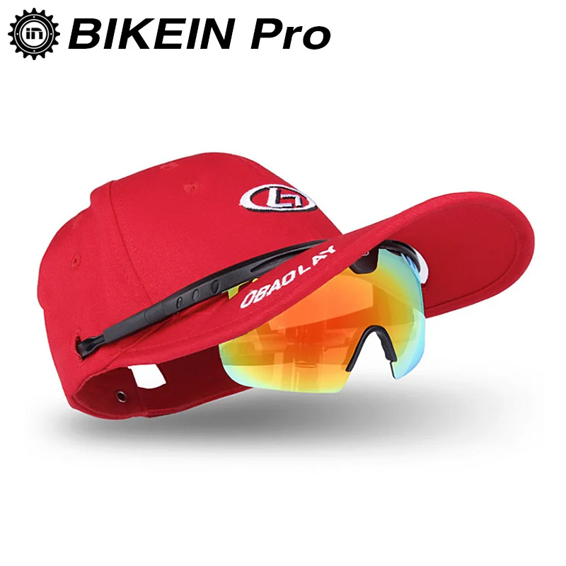 BIKEIN Pro велосипедные солнцезащитные очки Кепка с очками анти УФ для горного