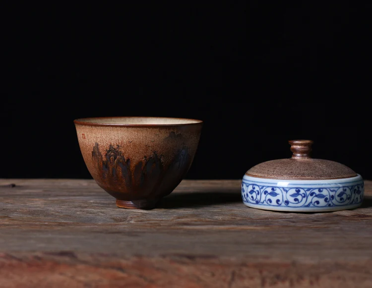 130 мл Цзиндэчжэнь ручная работа грубая керамика Gaiwan ручная роспись Керамическая супница чайная чашка винтажный чайный набор кунг-фу чайные чаши чайные горшки